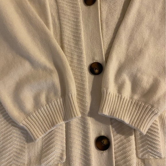 Toccin Long Cardigan Sweater Women XSmall Textured Oversized Slouchy Button Down - Picture 7 of 12